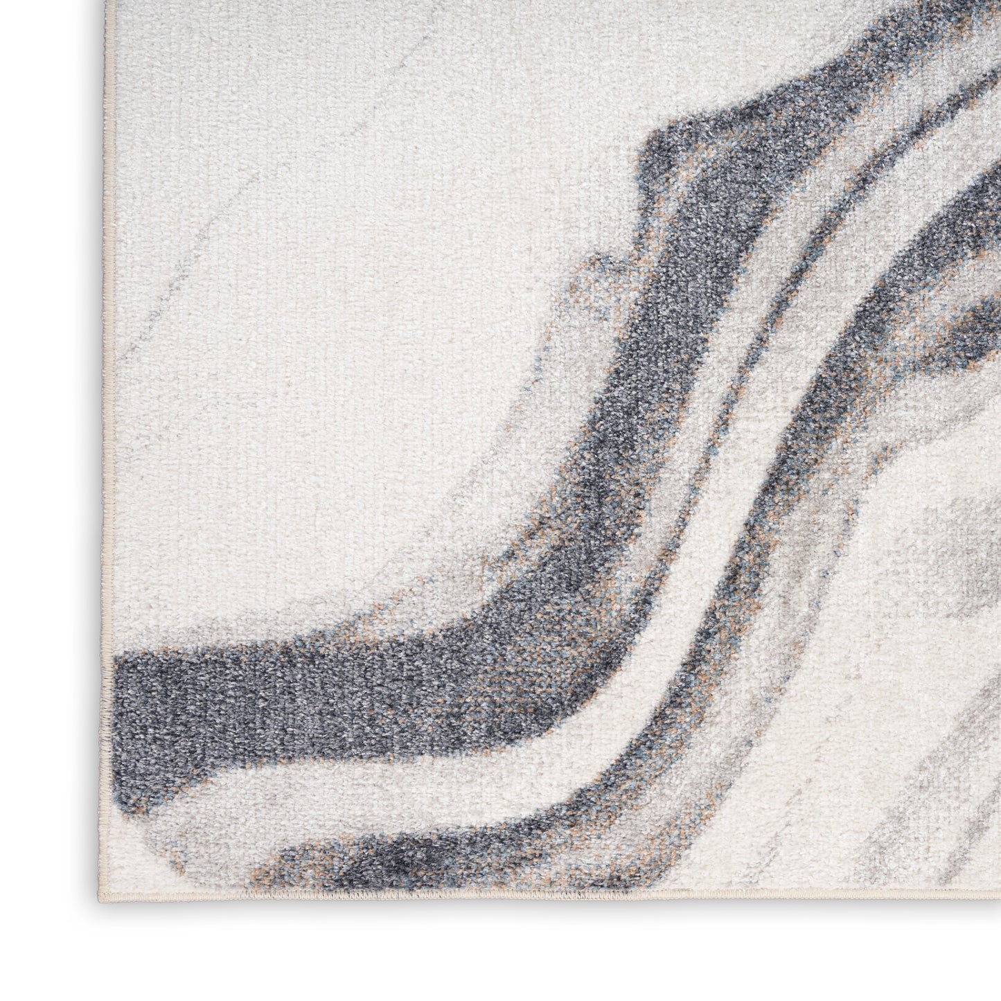 Nourison Home Astra Machine Washable  Ivory Grey  Contemporary