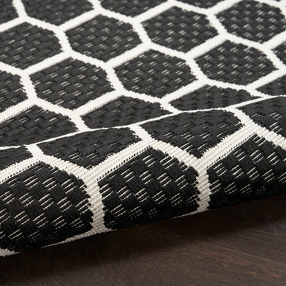 Nourison Home Twist Reversible  Black  Contemporary