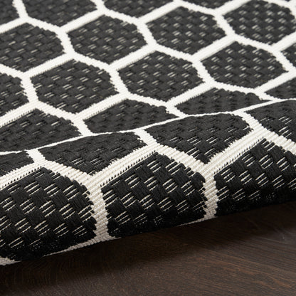 Nourison Home Twist Reversible  Black  Contemporary