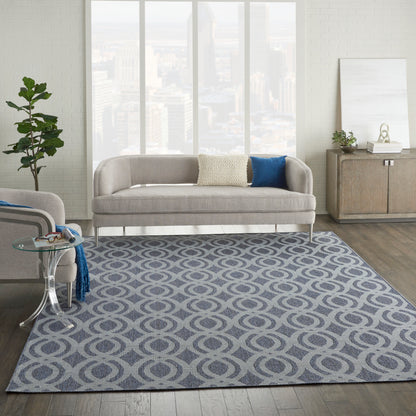 Nourison Home Aruba  Slate Light Blue  Contemporary