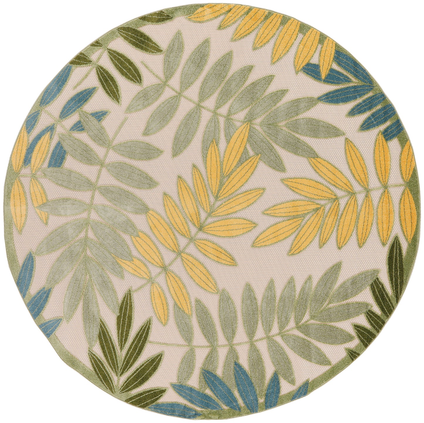 Nourison Home Aloha ALH18 Green Multicolor Contemporary Power-loomed Rugs