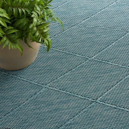 Nourison Home Washable Solutions  Aqua  Contemporary