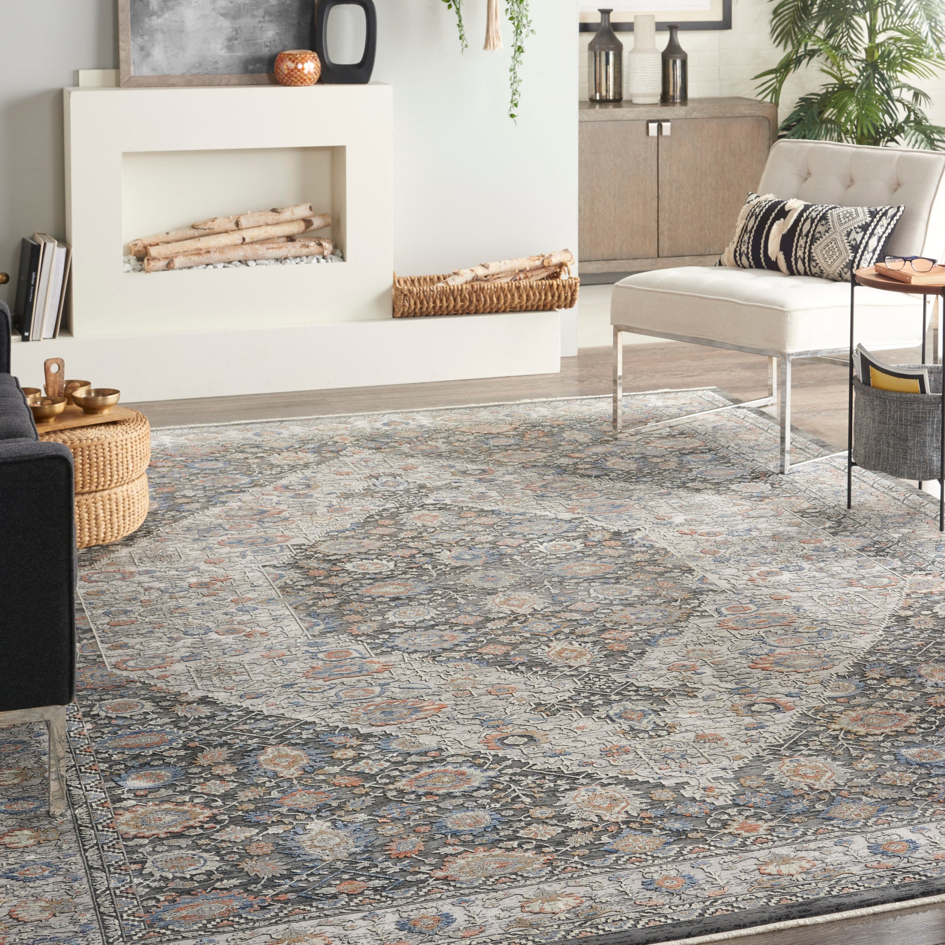 Nourison Home Starry Nights  Grey Blue  Traditional