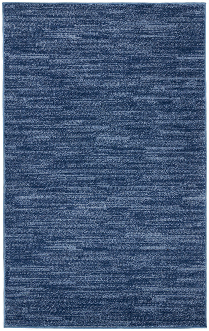 Nourison Home Nourison Essentials NRE01 Navy Blue Contemporary Power-loomed Rug
