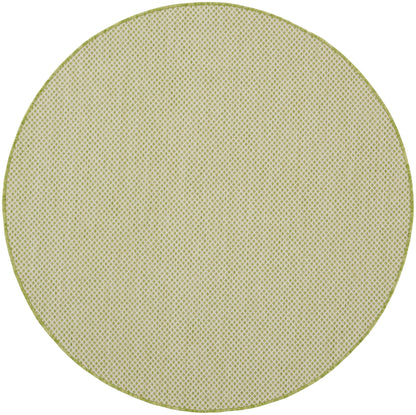 Nourison Home Courtyard COU01 Ivory Green Contemporary Power-loomed Rug