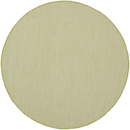 Nourison Home Courtyard COU01 Ivory Green Contemporary Power-loomed Rug