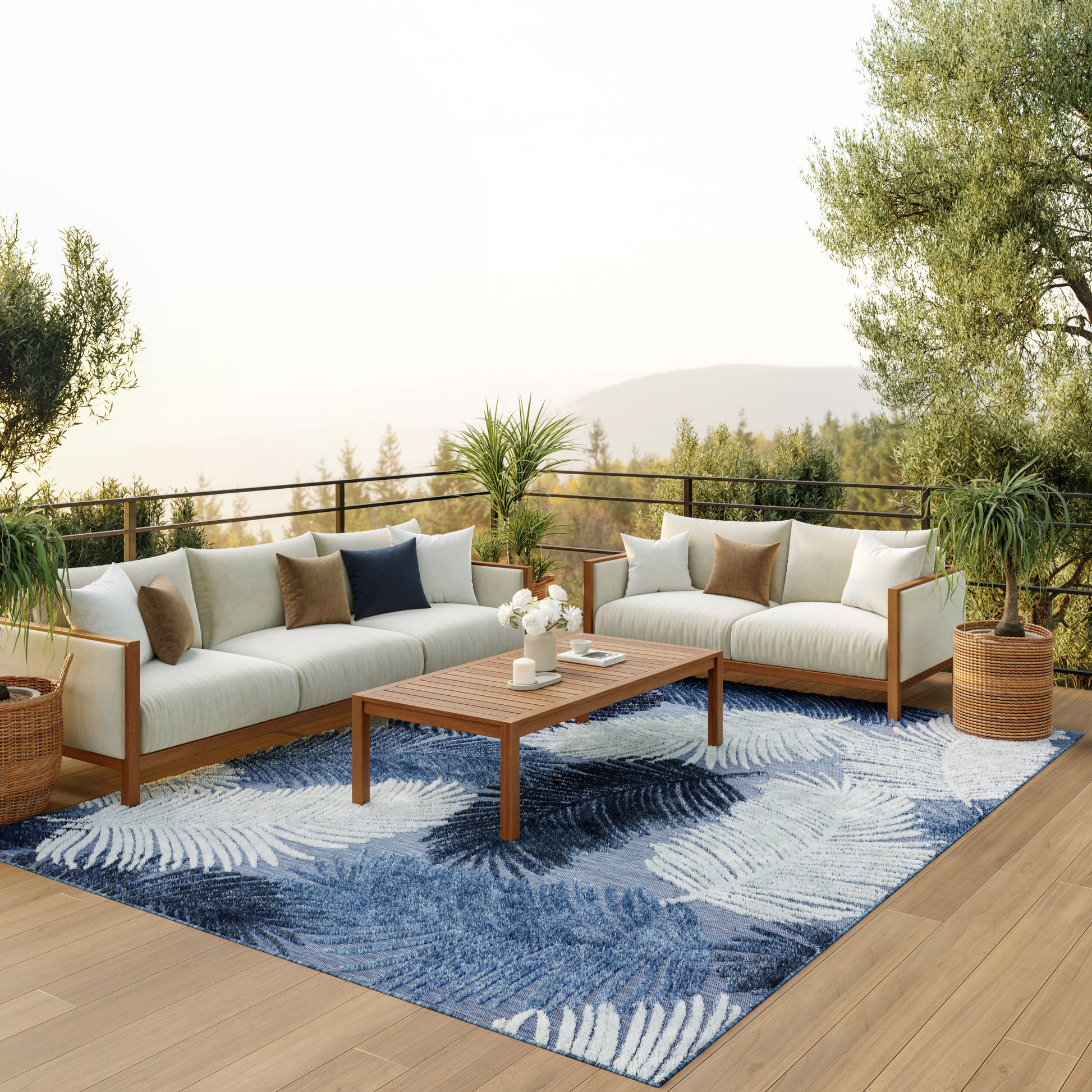 Nourison Home Suncoast  Denim  Contemporary
