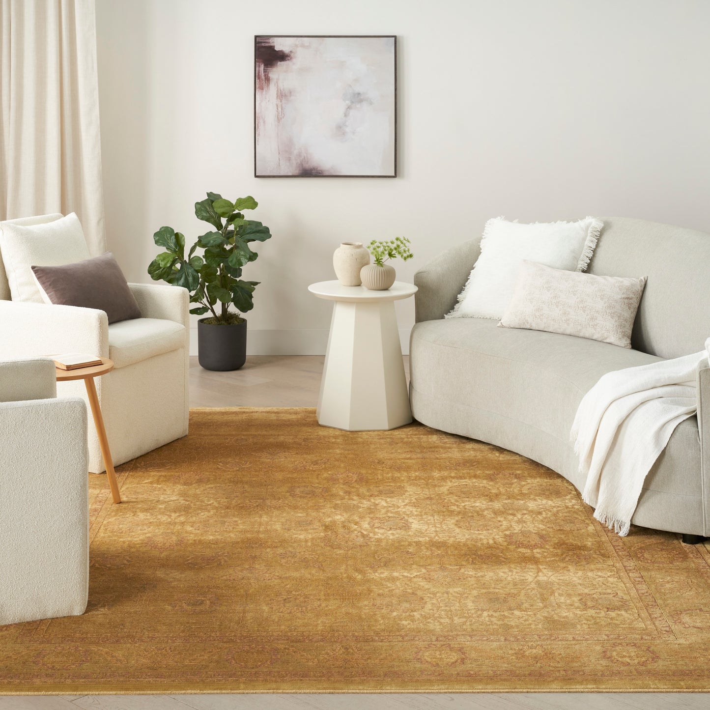 Nourison Home Luxurious  Gold  Traditional