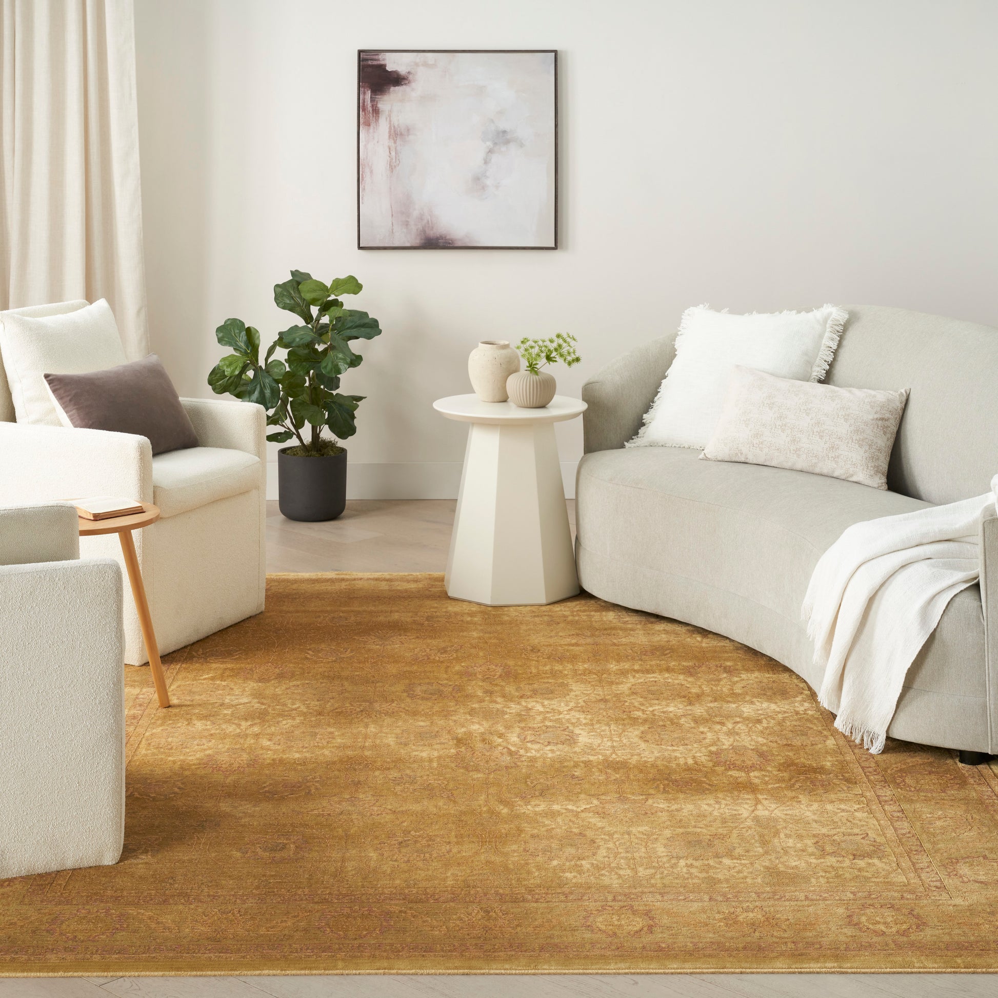 Nourison Home Luxurious  Gold  Traditional