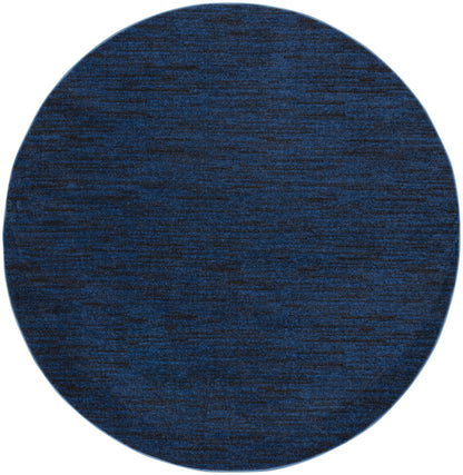 Nourison Home Nourison Essentials NRE01 Midnight Blue Contemporary Power-loomed Rug