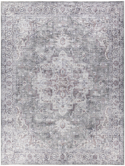 Nourison Home New Concept Washables  Ivory Grey  Traditional