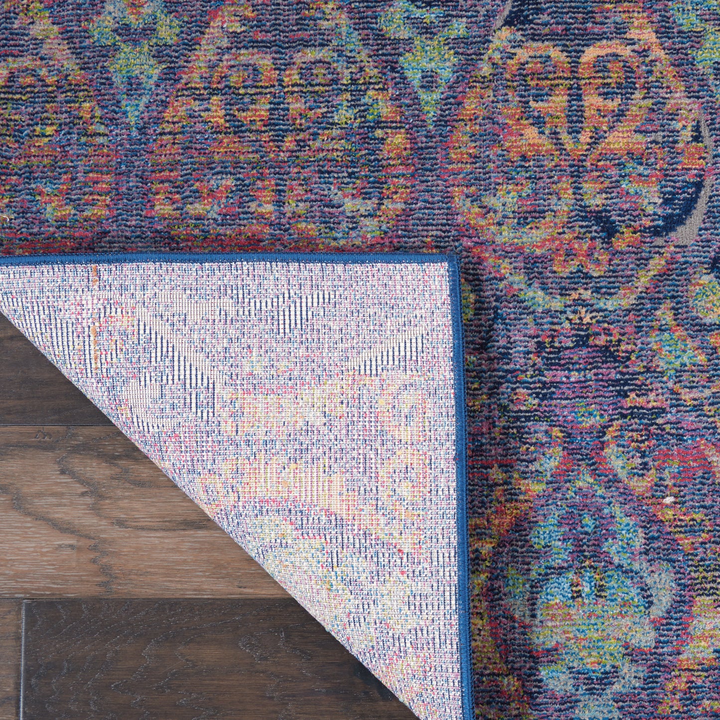 Nourison Home Ankara Global  Navy Multicolor  Transitional