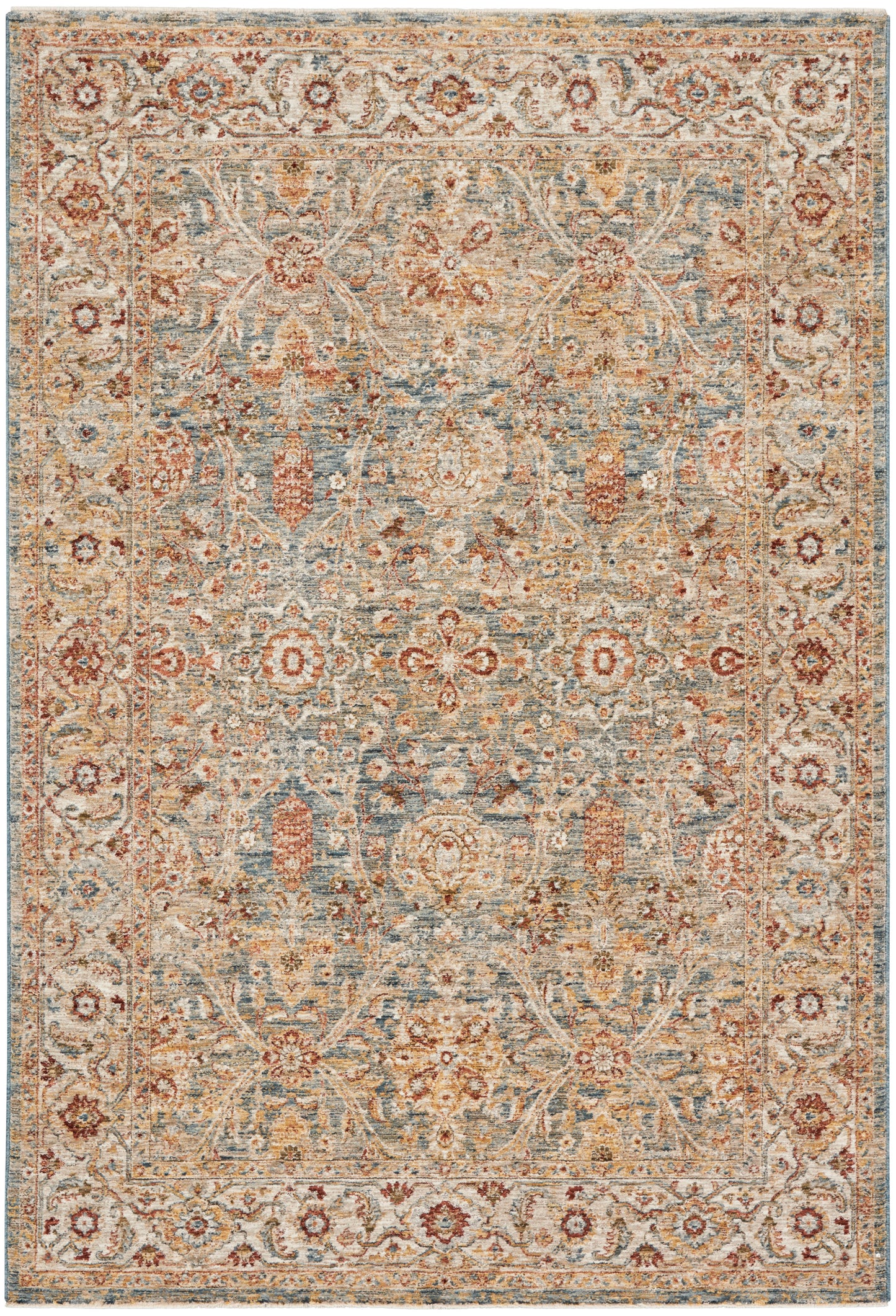 Nourison Home Sahar SHR03 Blue Traditional Power-loomed Rug