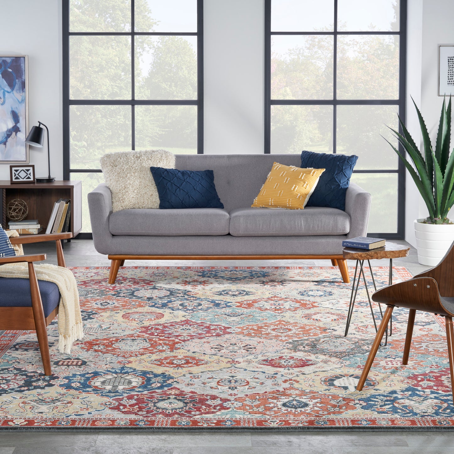 Nourison Home Parisa  Multicolor  Transitional