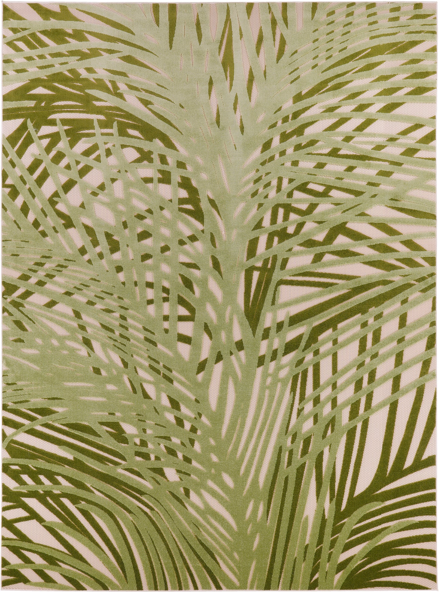 Nourison Home Aloha ALH41 Ivory Green Contemporary Power-loomed Rugs