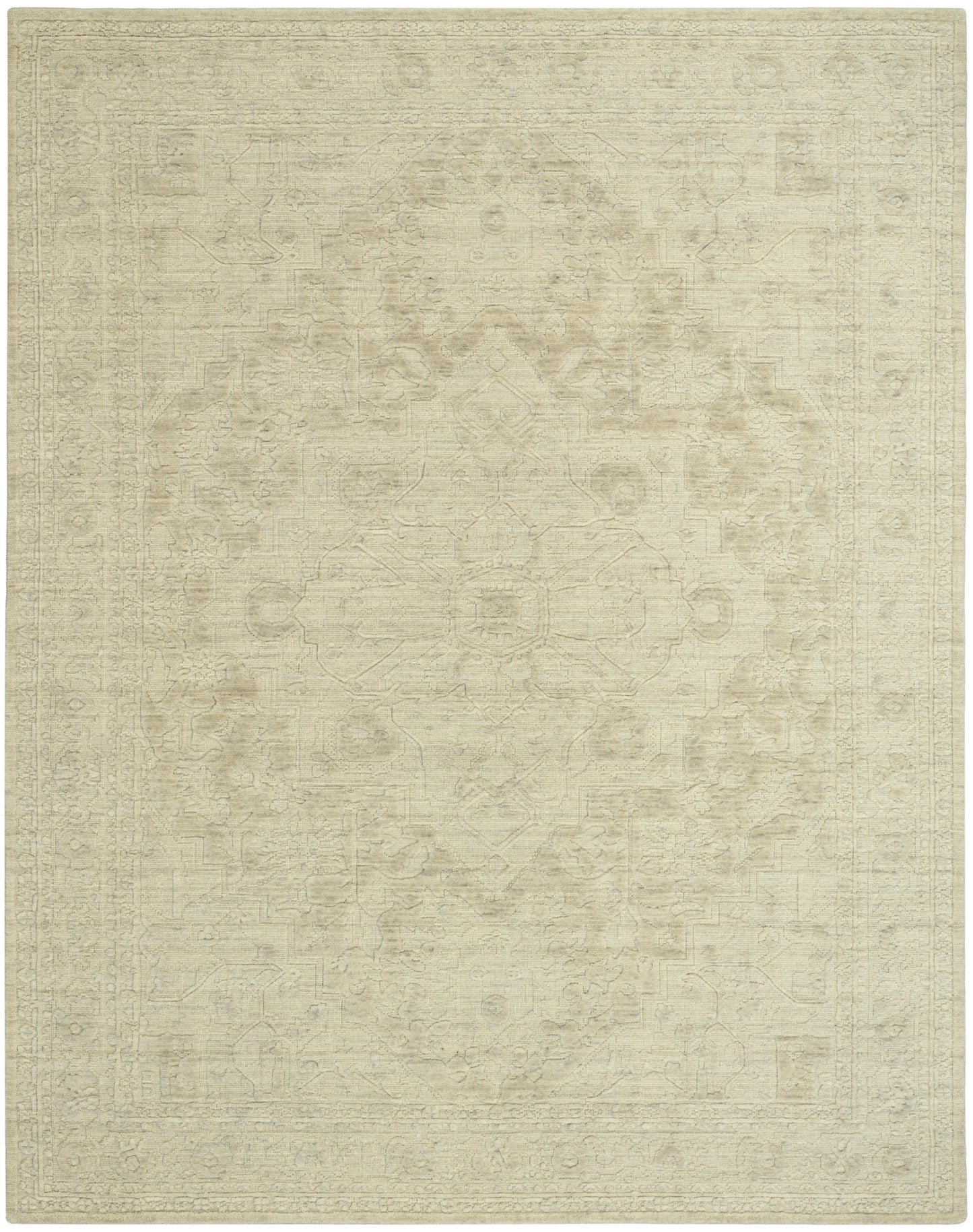 Nourison Home Ravello RVL02 Ivory Grey Traditional Hand Loomed Rug