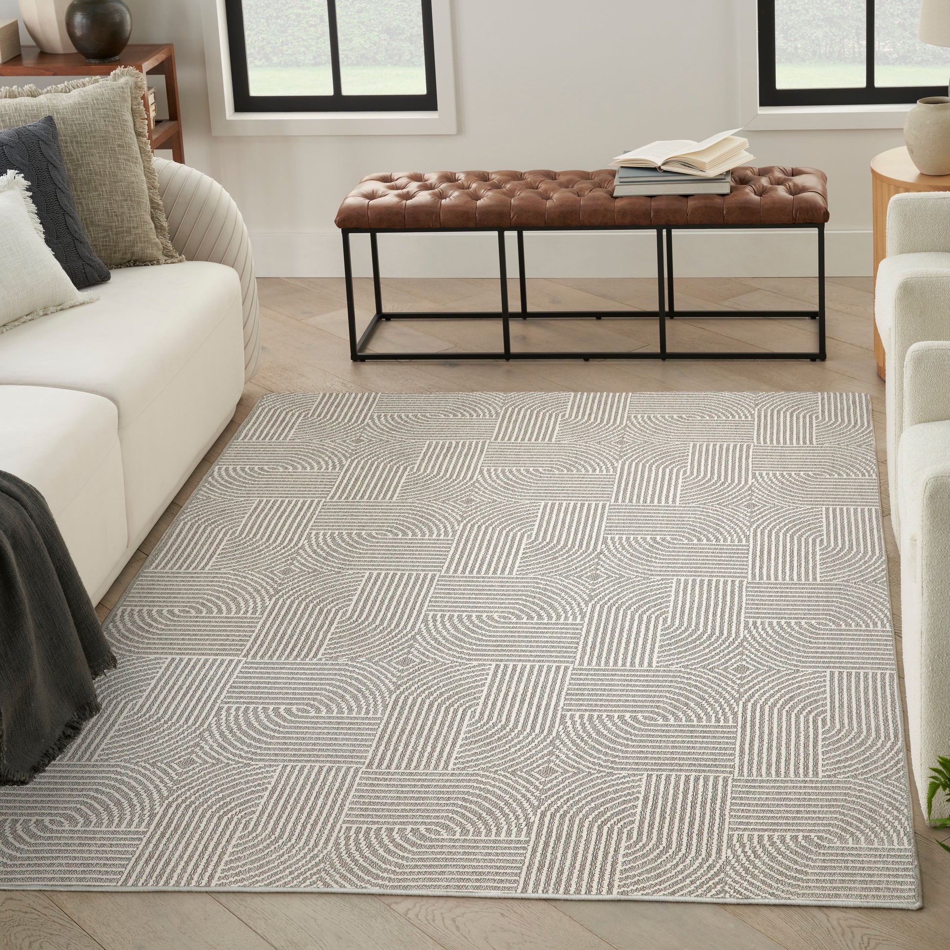 Nourison Home Natural Texture  Grey Ivory  Contemporary