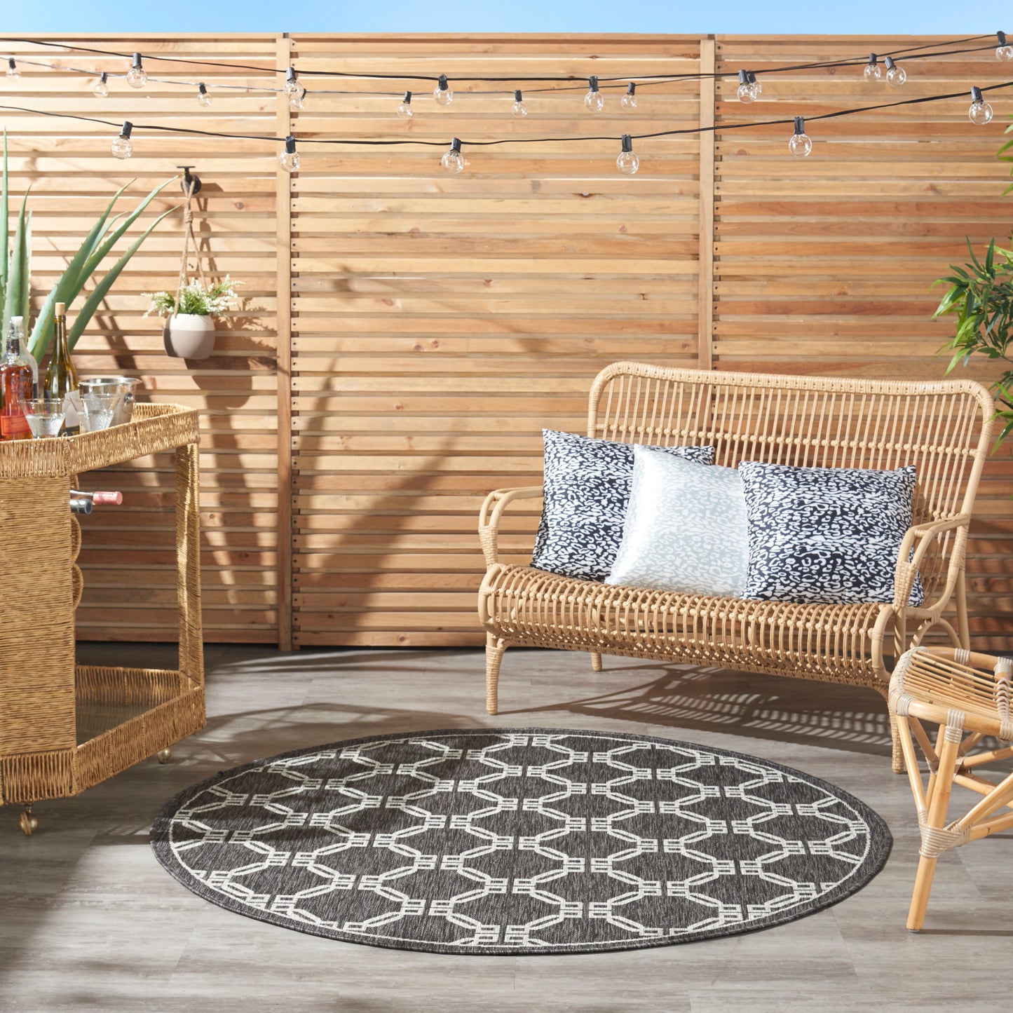 Nourison Home Country Side  Charcoal  Transitional