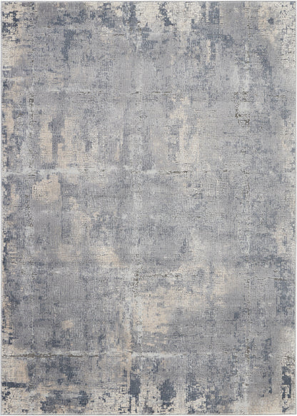 Nourison Home Rustic Textures RUS06 Grey Beige Contemporary Power-loomed Rugs