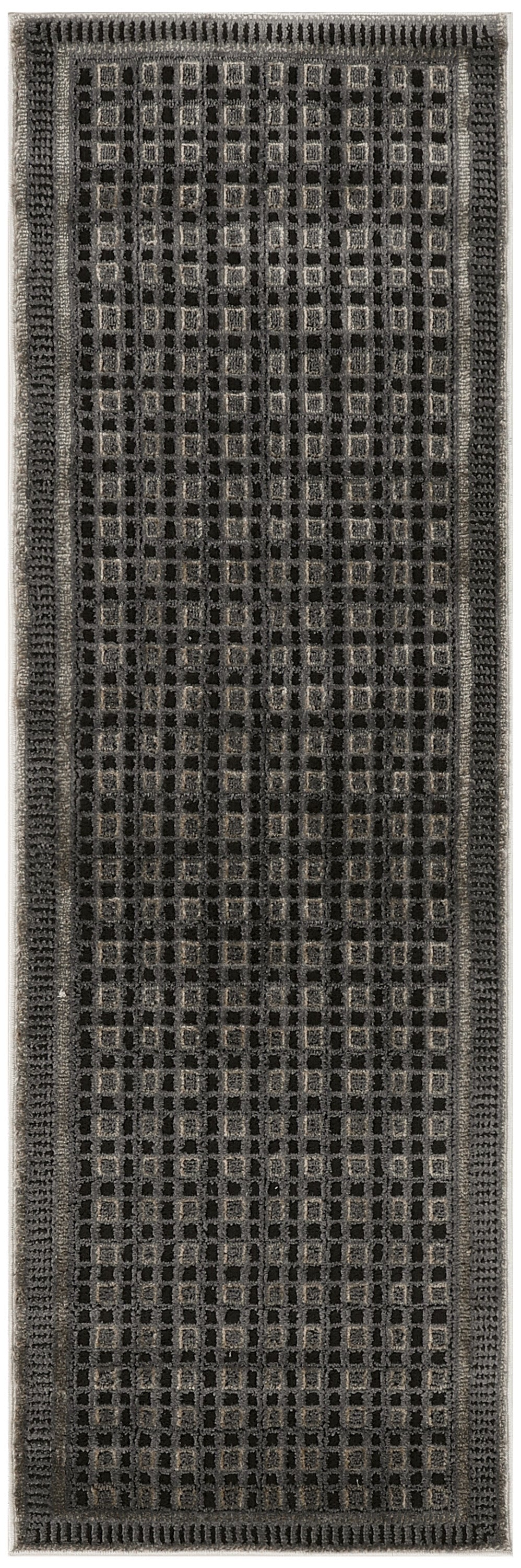 Nourison Home Nordic NRC03 Black Taupe Contemporary Power-loomed Rug