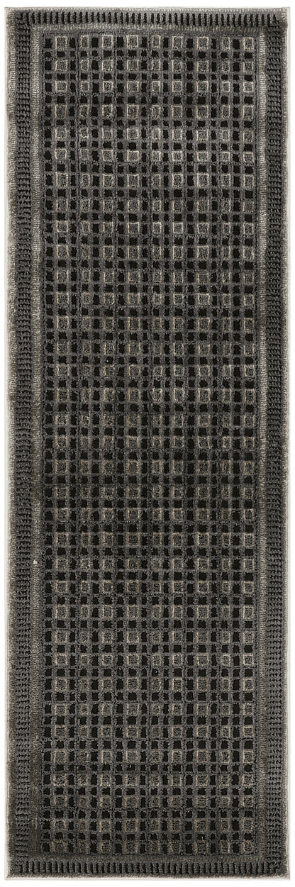 Nourison Home Nordic NRC03 Black Taupe Contemporary Power-loomed Rug
