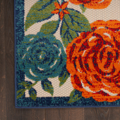 Nourison Home Aloha  Ivory Multicolor  Contemporary