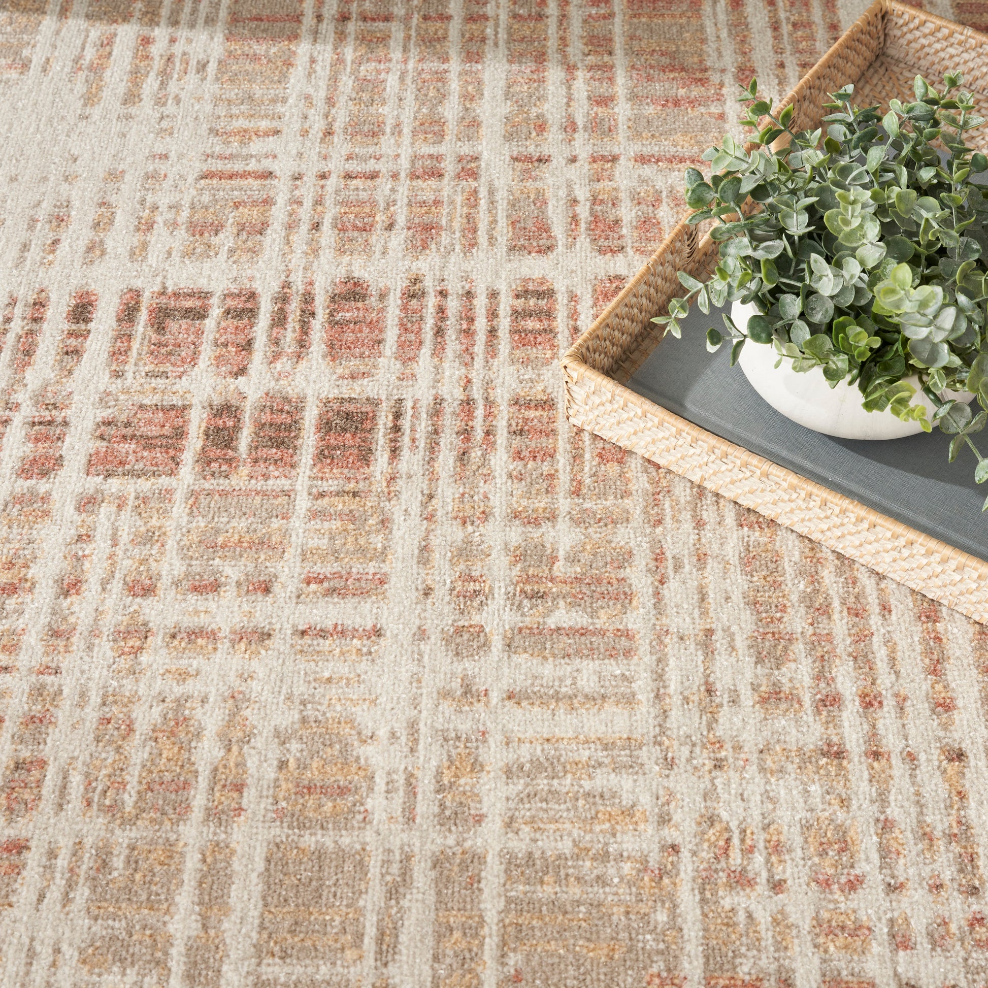 Nourison Home Washable Decor  Beige Peach  Contemporary