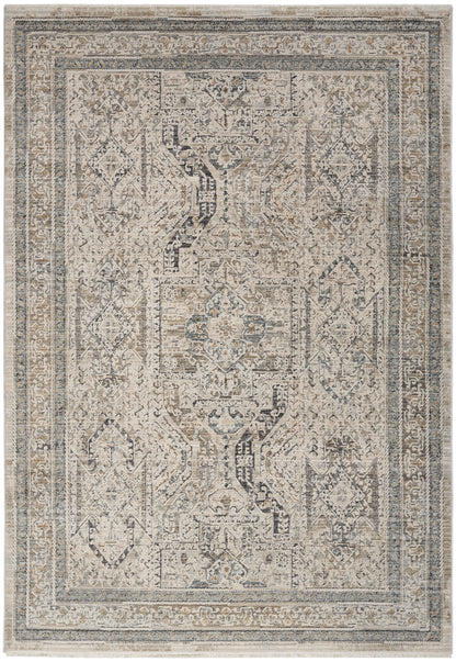 Nourison Home Lynx LNX01 Ivory Grey Blue Transitional Power-loomed Rug