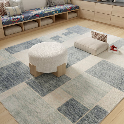 Nourison Home Astra Machine Washable  Blue Ivory  Contemporary