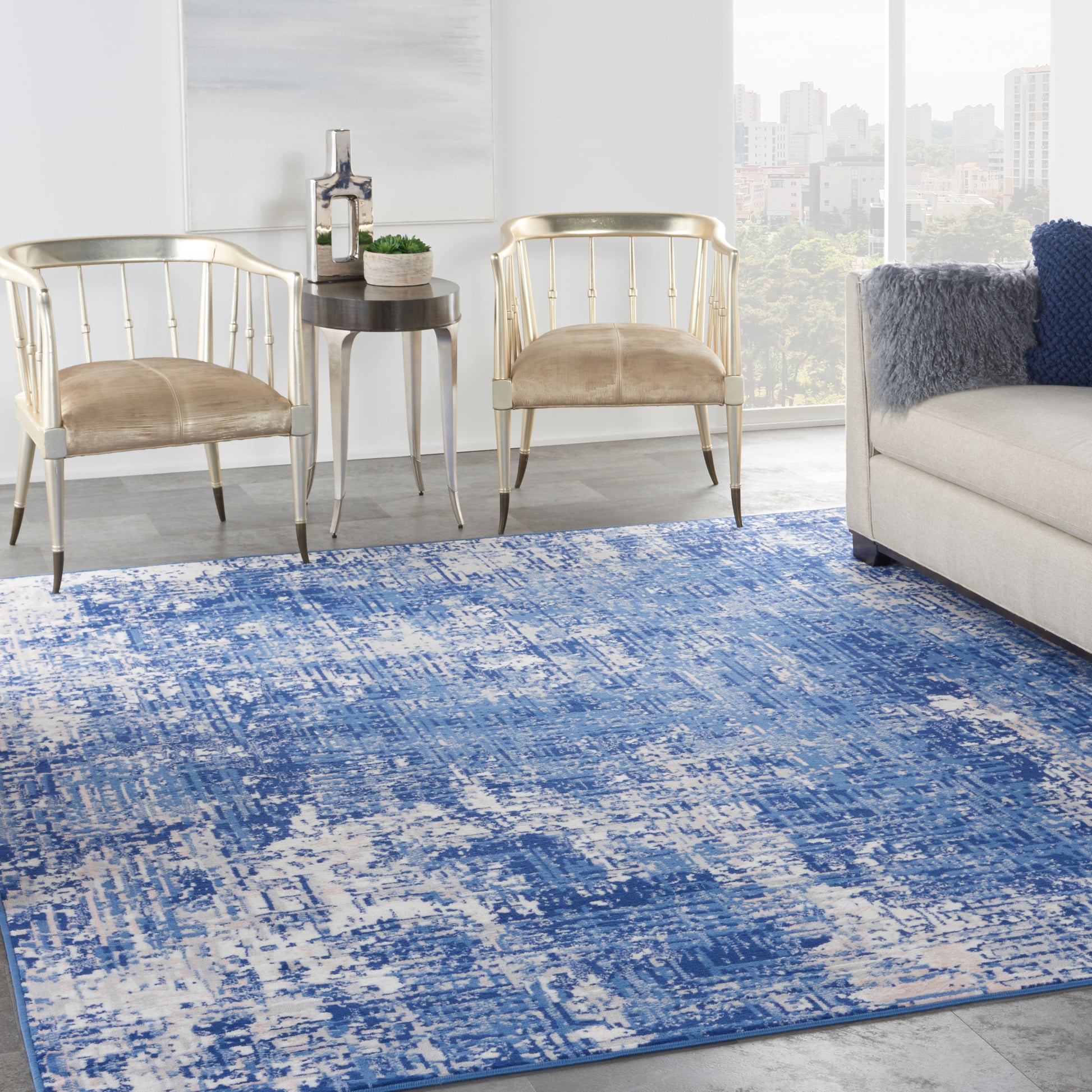 Nourison Home Whimsicle  Blue Ivory  Contemporary