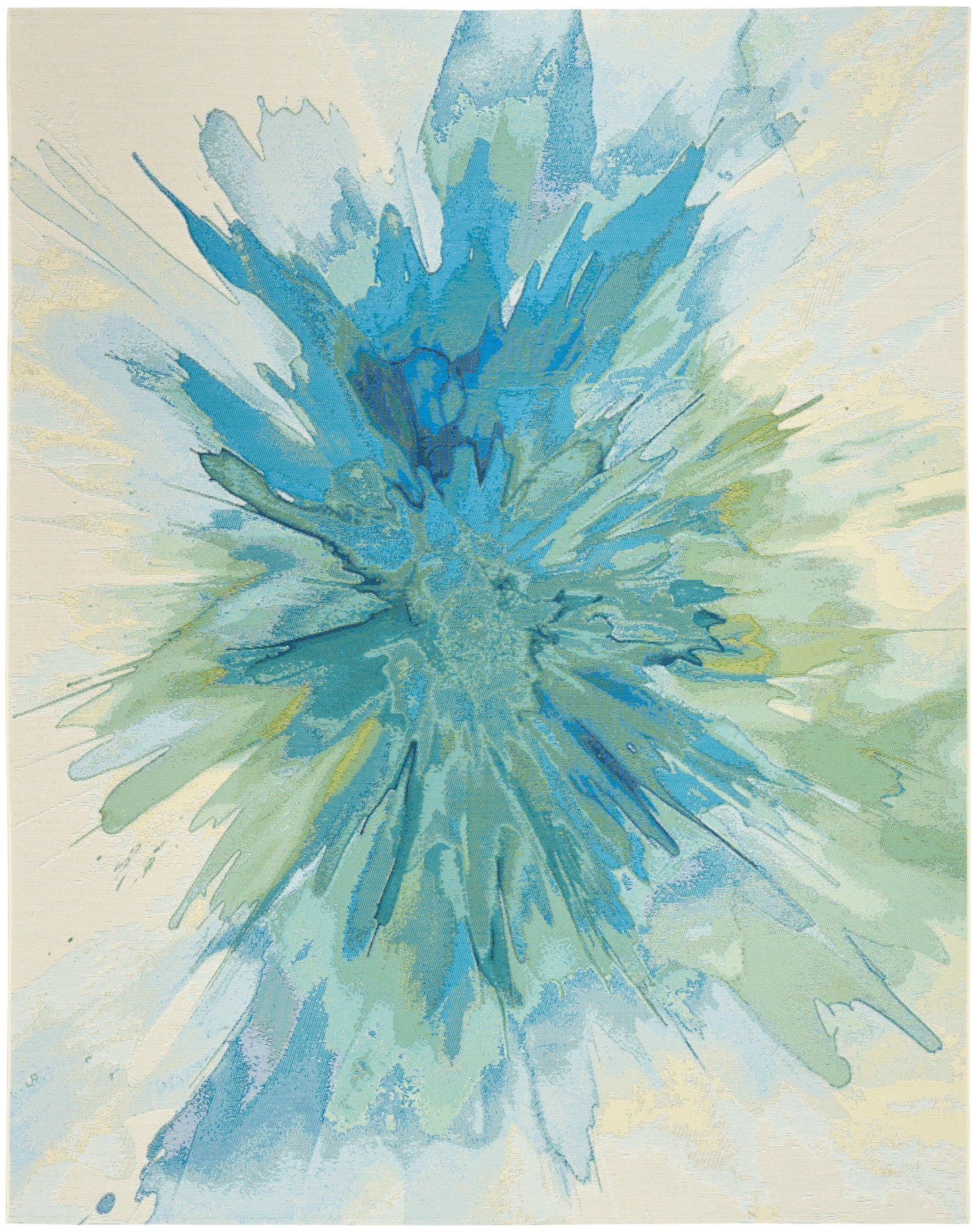 Nourison Home Color Splash  Ivory Blue  Contemporary