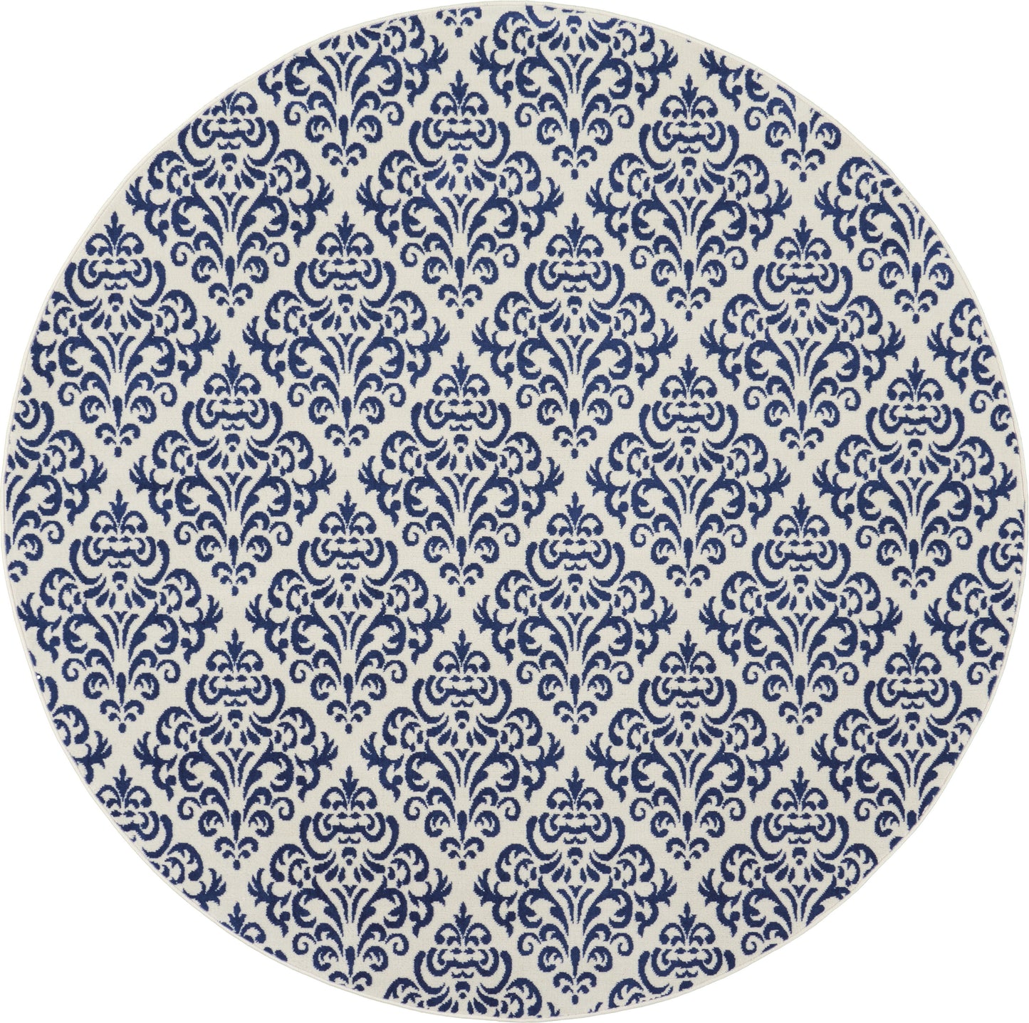Nourison Home Grafix GRF06 White Blue Transitional Power-loomed Rug