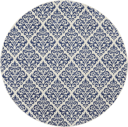 Nourison Home Grafix GRF06 White Blue Transitional Power-loomed Rug