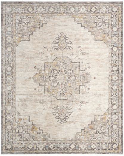 Nourison Home Antique Fusion ANF01 Ivory Charcoal Traditional Machine Woven Rug