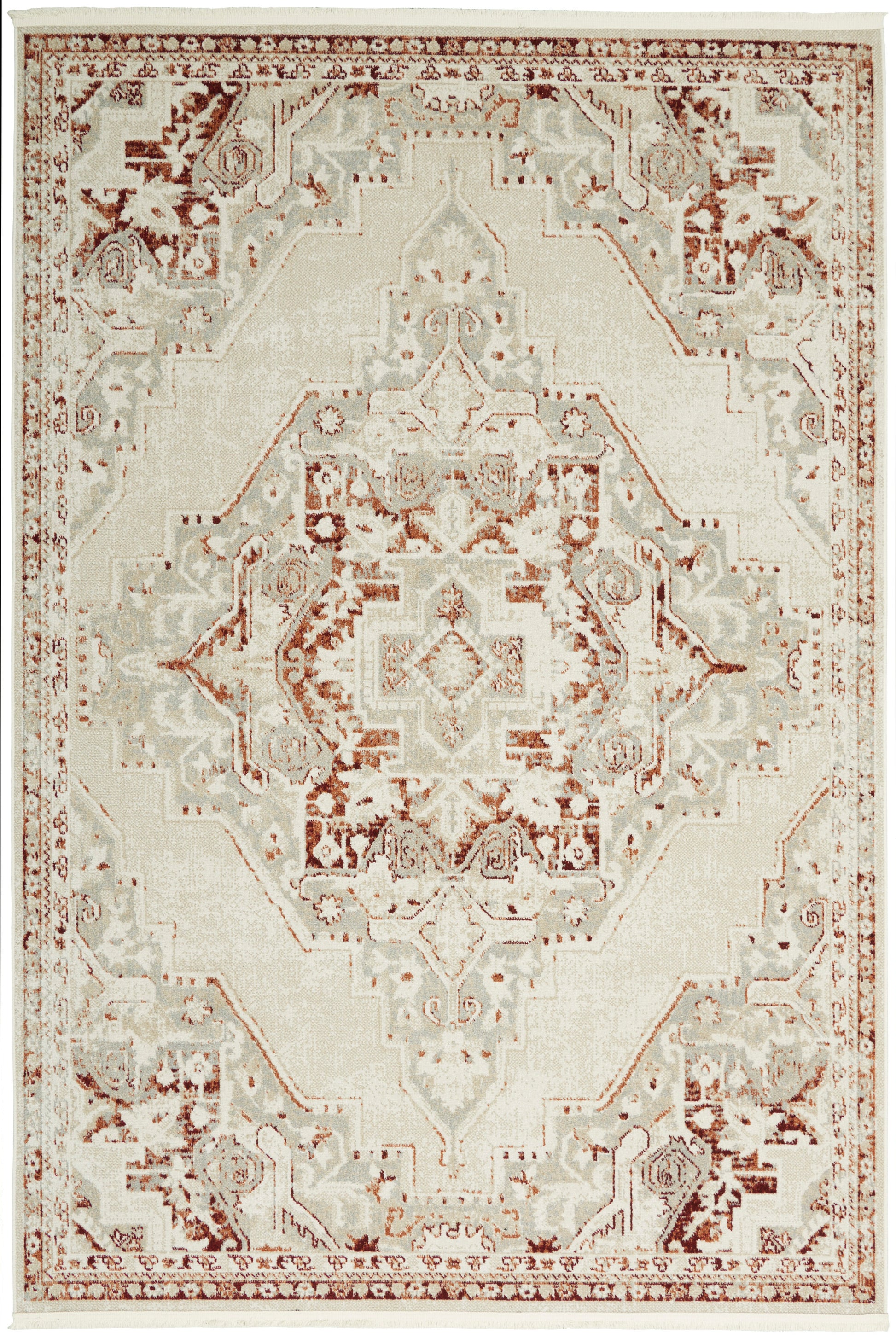 Nourison Home Carina  Brick Silver  Transitional