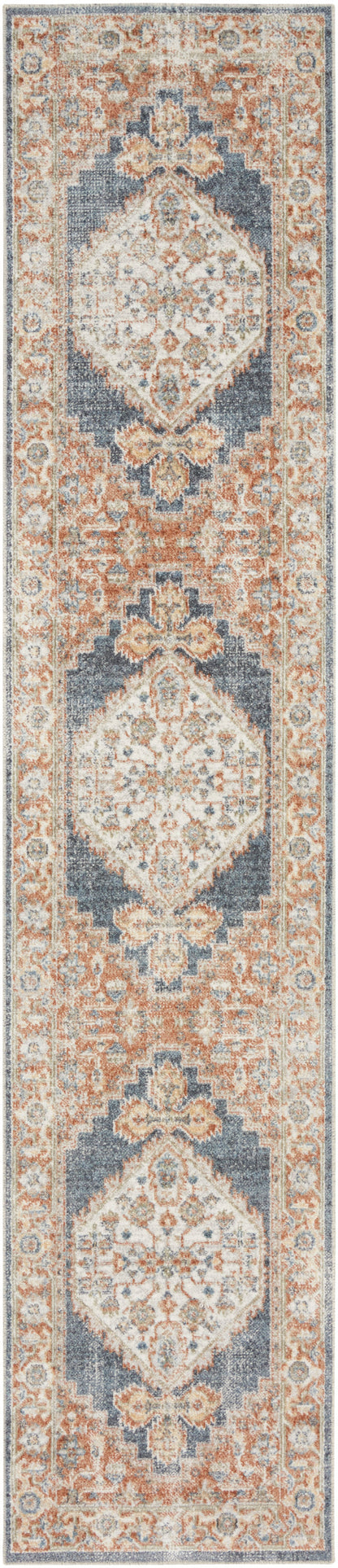 Nourison Home Astra Machine Washable ASW11 Denim Multicolor Traditional Power-loomed Rug