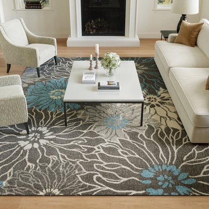 Nourison Home Passion  Charcoal Blue  Contemporary