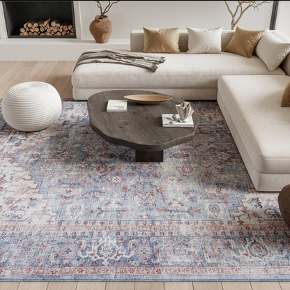 Nourison Home New Concept Washables  Blue Multicolor  Traditional