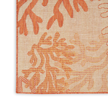 Nourison Home Garden Oasis  Coral  Contemporary