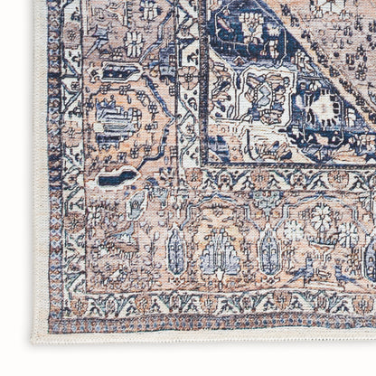 Nourison Home Grand Washables  Ivory Blue  Traditional