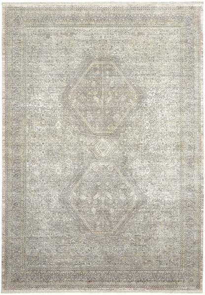 Nourison Home Starry Nights STN04 Cream Grey Traditional Loom-woven Rug