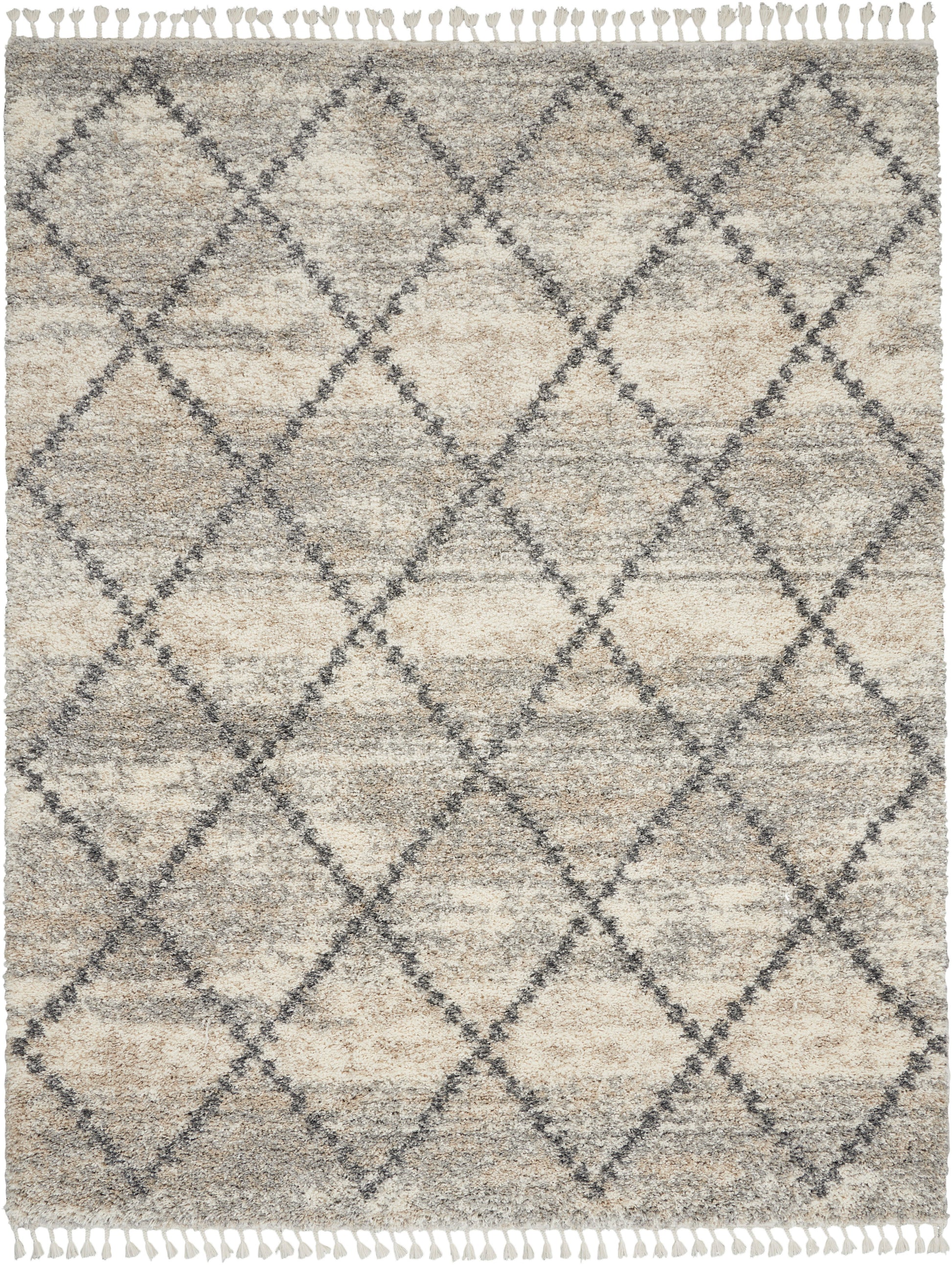 Nourison Home Oslo Shag  Ivory Grey  Contemporary