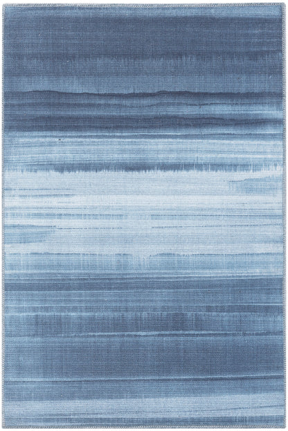 Calvin Klein Launder LDR01 Aqua Contemporary Power-loomed Rug
