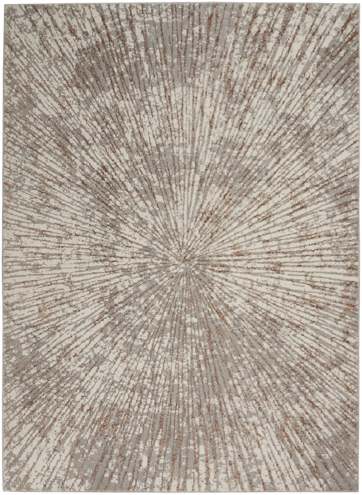 Nourison Home Glow MTL01 Grey Mocha Contemporary Power-loomed Rug
