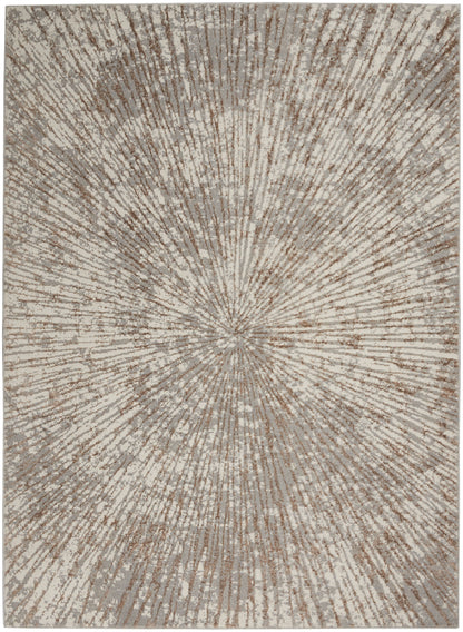Nourison Home Glow MTL01 Grey Mocha Contemporary Power-loomed Rug