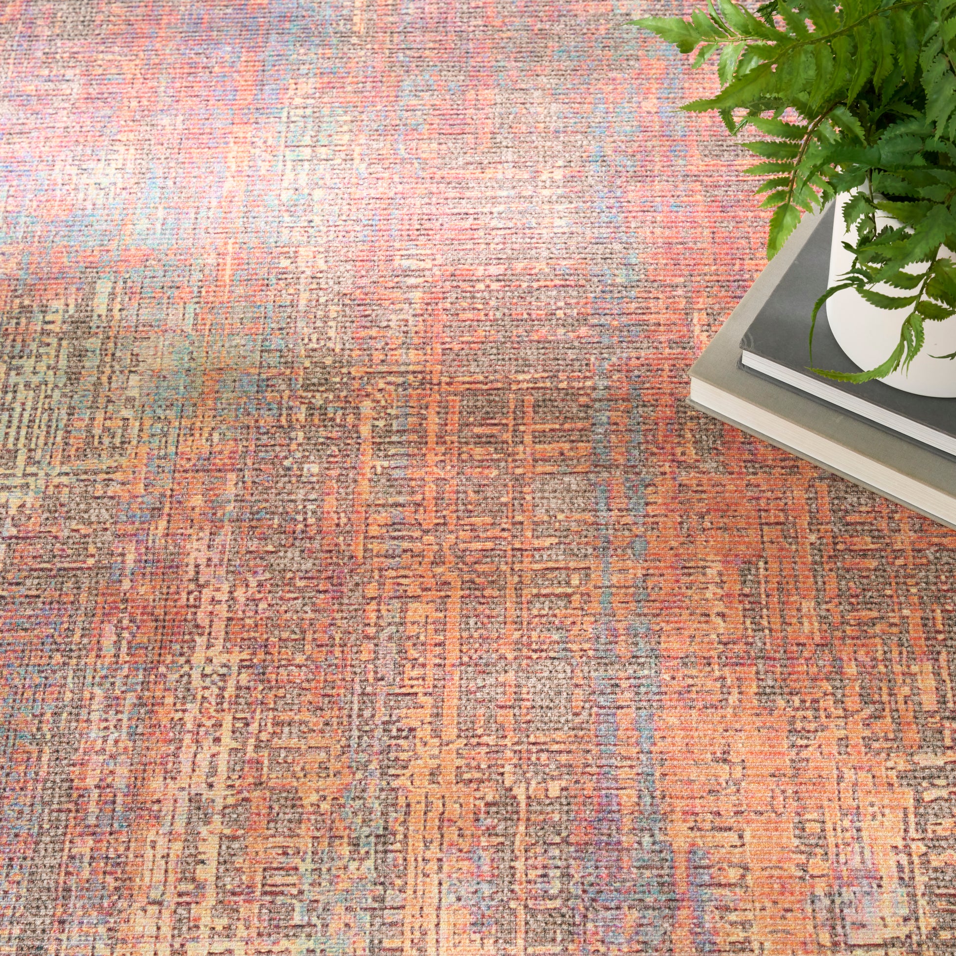 Nourison Home Botanical Washables  Multicolor  Contemporary
