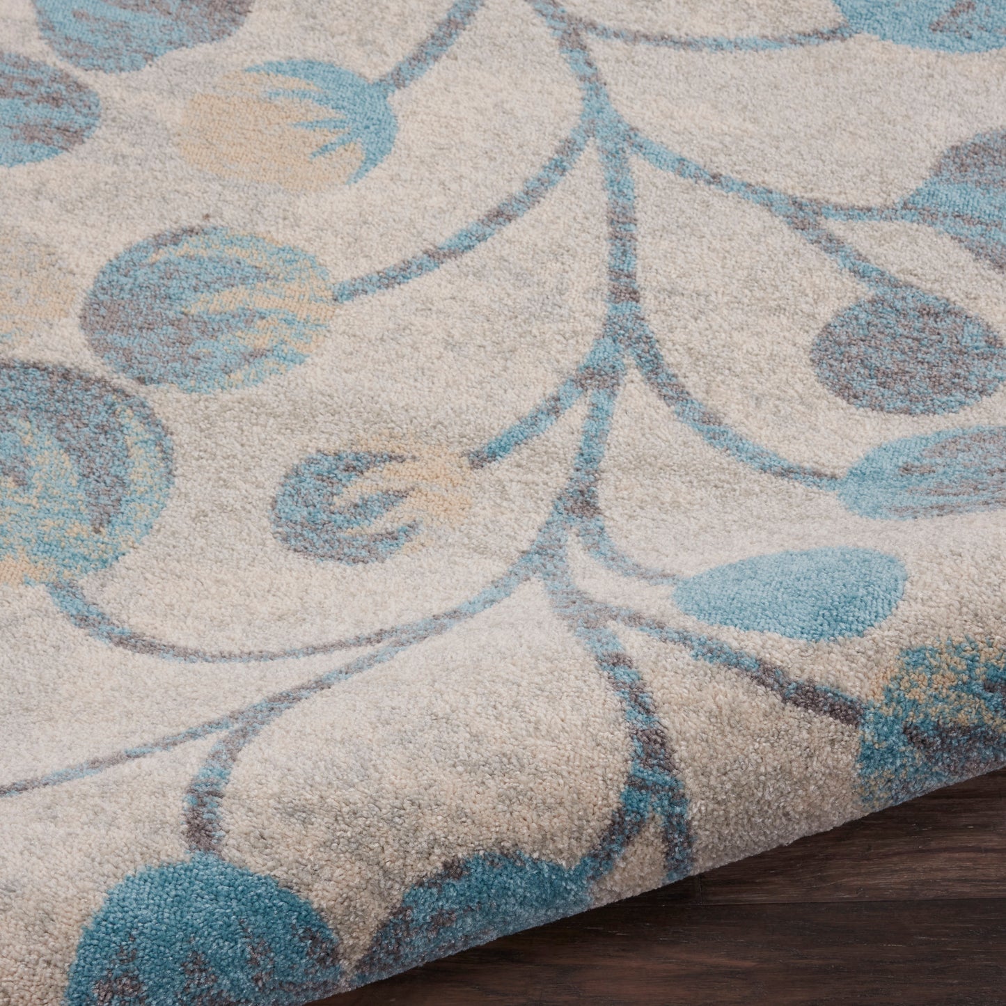 Nourison Home Tranquil  Ivory Turquoise  Contemporary