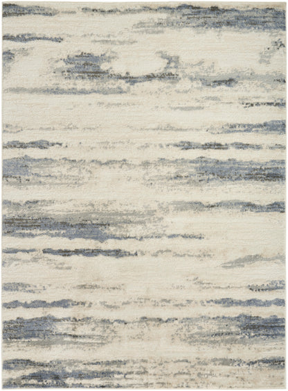 Nourison Home Serenity Home SRH12 Blue Multicolor Contemporary Loom-woven Rug