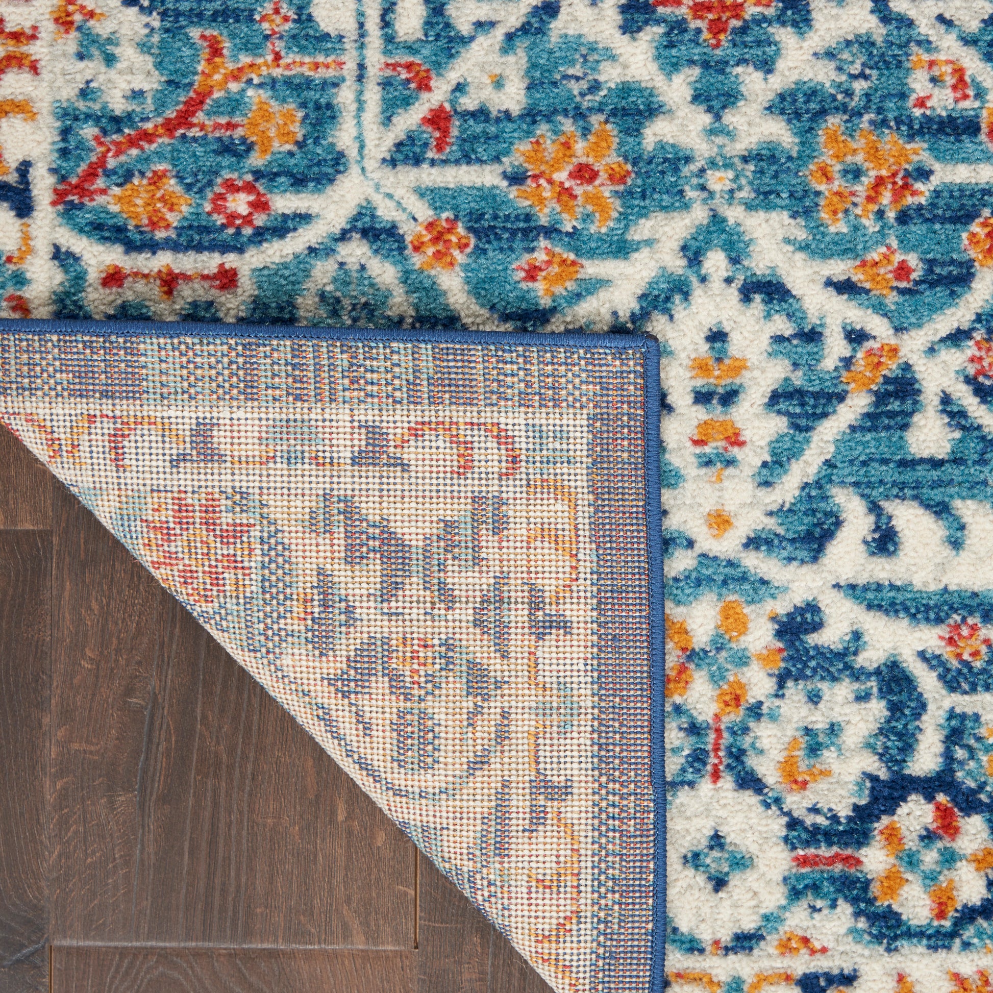 Nourison Home Passion  Blue Multicolor  Transitional