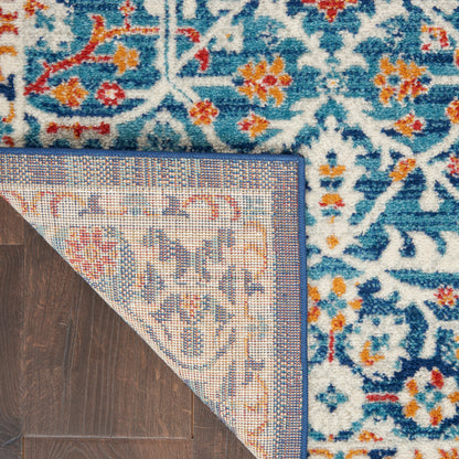 Nourison Home Passion  Blue Multicolor  Transitional